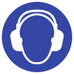 Gehörschutz benutzen ISO 7010, Kunststoff, Ø 100 mm 