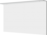 Fahnenschild blanko, rechteckig, Abkantung lange Seite, Aluminium, 297x148 mm 