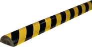 Warn- und Schutzprofil Typ C+, gelb/schwarz reflektierend RA2, 70x35mm, Länge 1m 