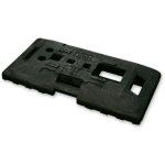 TL-Sicherheitsfußplatte K1, Recyclingmaterial, schwarz, 440x895x110 mm 