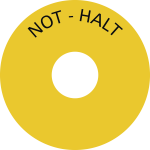 Schild NOT-HALT, Folie, Ø 75 mm 