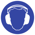 Gehörschutz benutzen, Kunststoff, Ø 200 mm 