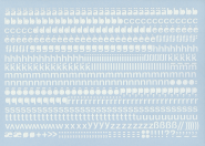 Kleinbuchstaben weiß, Folie, 10 mm, 1 Bogen 