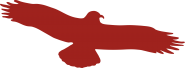Piktogramm Vogel einzeln rot, Folie, 475x175 mm 