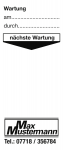 Grundplakette mit Text/Logo schwarz nach Wunsch, Folie, 30x60 mm, 250 Stk./Rolle 