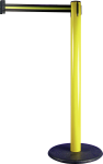 Gurt-Absperrpfosten GLA 28 gelb, Kunststoff, 1000 mm Höhe,Gurt 2,3m schwarz/gelb 