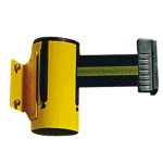 Gurt-Wandkassette GLW 45 gelb, Stahl, Gurt 2,3 m schwarz/gelb/schwarz gestreift 
