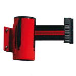 Gurt-Wandkassette GLW 45 rot, Stahl, Gurt 2,3 m schwarz/rot/schwarz gestreift 
