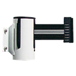 Gurt-Wandkassette GLW 45 weiß, Stahl, Gurt 2,3 m schwarz/weiß/schwarz gestreift 