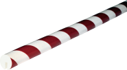 Warn- und Schutzprofil Typ B, rot/weiß, Ø 40 mm, Länge 1 m 