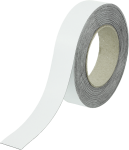 Magnetstreifen weiß auf Rolle, Magnetfolie, 30 mm x 15 m 