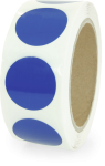 Markierungspunkte blanko, Polypropylenfolie, blau, Ø 35 mm, 500 Stück/Rolle 