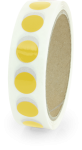 Markierungspunkte blanko, Polypropylenfolie, gelb, Ø 15 mm, 500 Stück/Rolle 