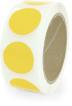 Markierungspunkte blanko, Polypropylenfolie, gelb, Ø 35 mm, 500 Stück/Rolle 