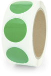 Markierungspunkte blanko, Polypropylenfolie, grün, Ø 35 mm, 500 Stück/Rolle 