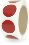 Markierungspunkte blanko, Polypropylenfolie, rot, Ø 35 mm, 500 Stück/Rolle 