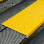 Antirutschkantenprofil GFK Medium, Kunststoff, gelb, 230x1000 mm 