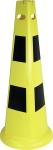 Leitkegel PYRAMID, Kunststoff, gelb/schwarz, 370x930 mm 