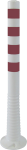 Flexipfosten weiß mit roten reflektierenden Streifen, TPE, Ø 80 mm, Höhe 1000 mm 