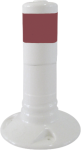 Flexipfosten weiß mit roten reflektierenden Streifen, TPE, Ø 80 mm, Höhe 300 mm 
