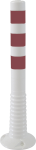 Flexipfosten weiß mit roten reflektierenden Streifen, TPE, Ø 80 mm, Höhe 750 mm 