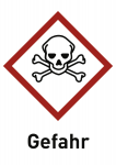 Akute Toxizität (GHS 06) Gefahr, Folie, 26x37 mm, 12 Stück/Bogen 