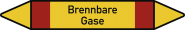 Fließrichtungspfeil Gruppe 4 - Brennbare Gase, Folie 157x26 mm 