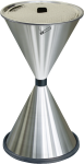 Standascher DIABOLO konische Form, Edelstahl, Ø 405 mm, Höhe 770 mm 