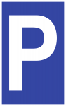Parkplatzschild - Symbol "P", Alu, 250x400 mm 