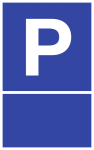 Parkplatzschild - zur Selbstbeschriftung, Alu, 250x400 mm 