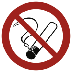 Rauchen verboten, Folie, Ø 30 mm, 10 Stück/Bogen 
