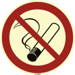 Rauchen verboten, Kunststoff, langnachleuchtend, 160-mcd, Ø 200 mm 