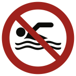 Schwimmen verboten ISO 20712-1, Alu, Ø 400 mm 