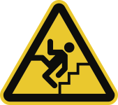 Warnung vor Treppe, Folie, 200 mm SL 