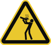 Warnung vor Verbrühung, Polyesterfolie, 50 mm SL, 6 Stück/Bogen 
