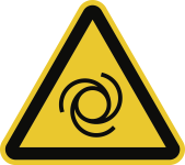 Warnung vor automatischem Anlauf ISO 7010, Folie, 200 mm SL 