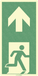 Fluchtwegkennzeichnung für den Boden, Alu, selbstkl., nachl.,160-mcd, 115x230 mm 
