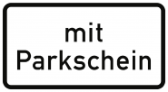 VZ1053-31, Mit Parkschein, Alu, RA1, 420x231 mm 