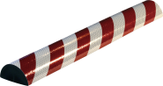 Warn- und Schutzprofil Typ C+, rot/weiß reflektierend RA2, 70x35 mm, Länge 1 m 