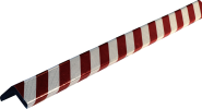 Warn- und Schutzprofil Typ H+, rot/weiß reflektierend RA2, 60x60 mm, Länge 1 m 