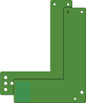 Montageplatte grün für EH-Türwächter an Glasrahmen, für lange Türschilde 