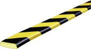 Warn- und Schutzprofil Typ F, gelb/schwarz, 40x11 mm, Länge 5 m 