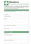 Meldeblock zur Dokumentation von Erste-Hilfe-Leistungen, DIN A5, 50 Blatt 