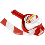 Speed Tape® Bandabroller mit 1 Rolle Absperrband rot/weiß, 50 mm x 100 m 