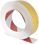 Bodenmarkierungsband WT-500 mit abgeschrägten Kanten, PVC, Rot/Weiß,75 mm x 25 m 