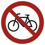 Verbot für Radfahrer, Alu, Ø 315 mm 