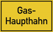 Gas-Haupthahn, Folie, 250x150 mm 