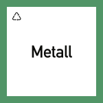 Wertstoffkennzeichnung "Metall", Folie, 300x300 mm 
