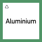 Wertstoffkennzeichnung "Aluminium", Folie, 300x300 mm 