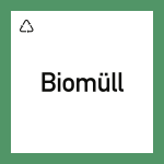 Wertstoffkennzeichnung "Biomüll", Kunststoff, 300x300 mm 
